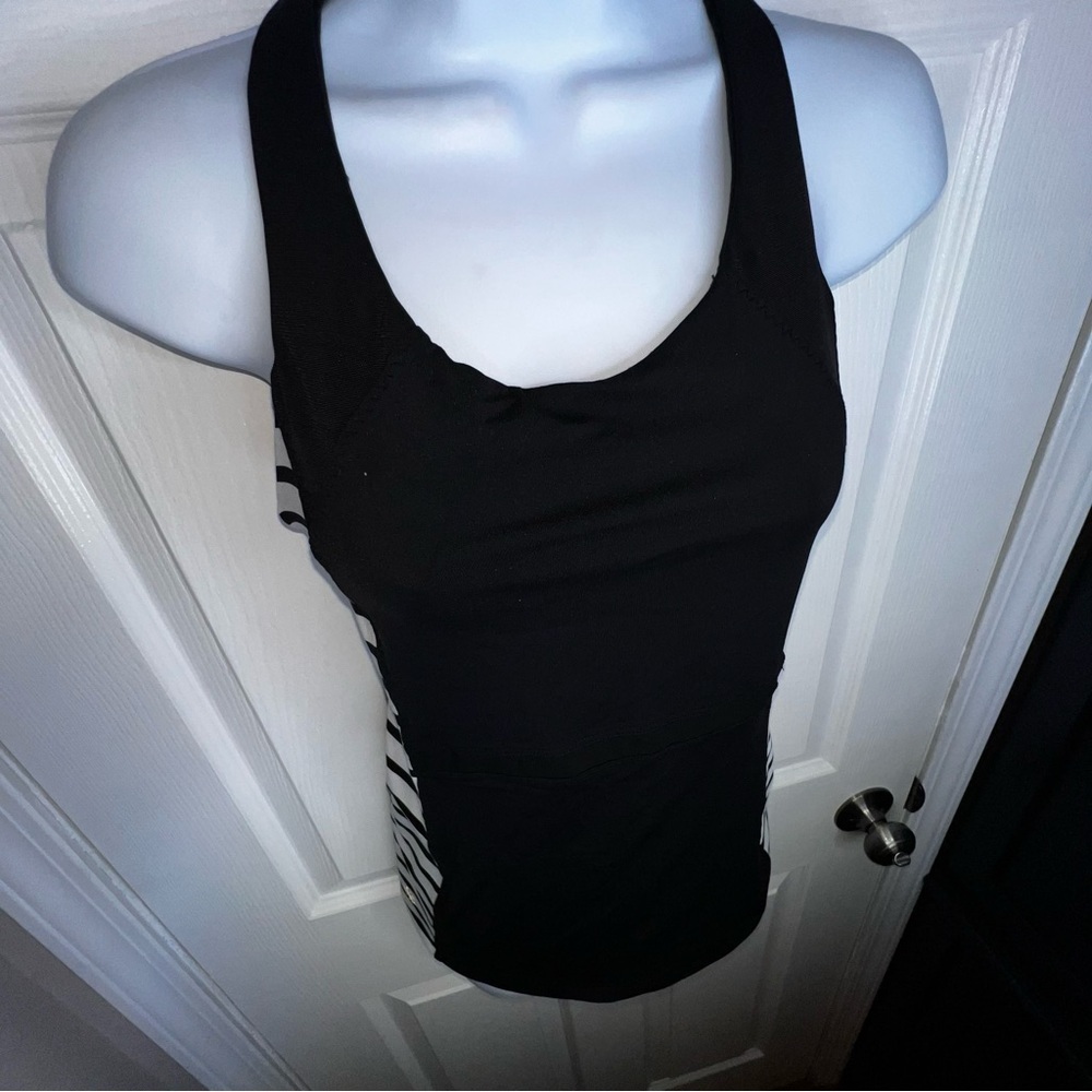Athleta Women’s Small Stripe Ace Racer Tank Top Black White S Style 627030 Yoga - Picture 8 of 16